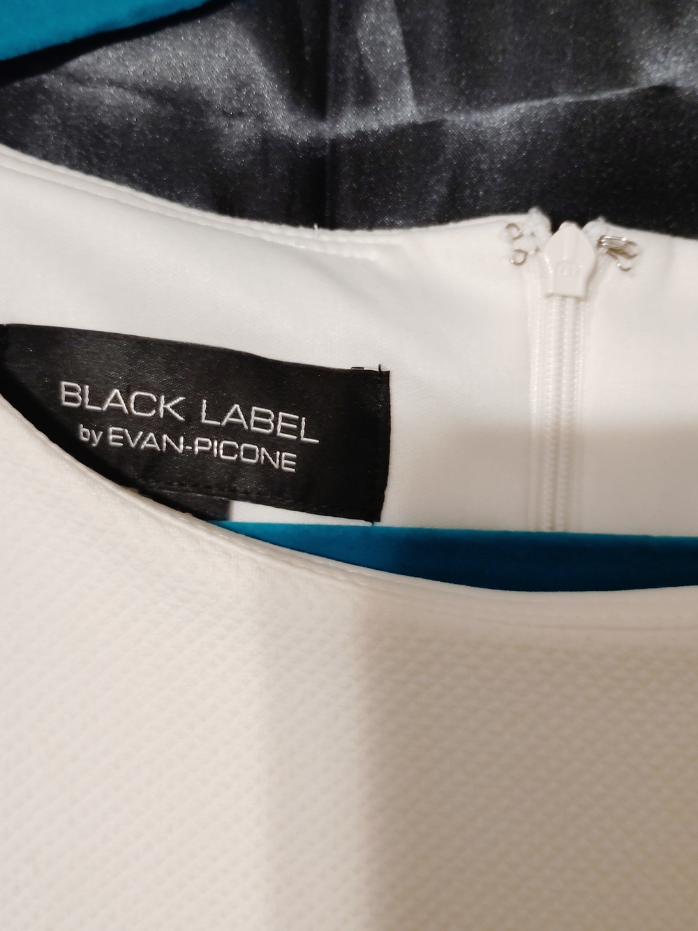 Black Label by Evan Picone White Cap-Sleeve Midi Dress Size 16 - Picture 2 of 5